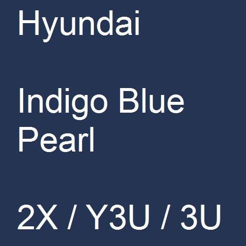 Hyundai, Indigo Blue Pearl, 2X / Y3U / 3U.